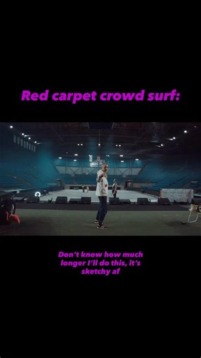 Tonight could very well be the last time I do the red carpet crowd surf.