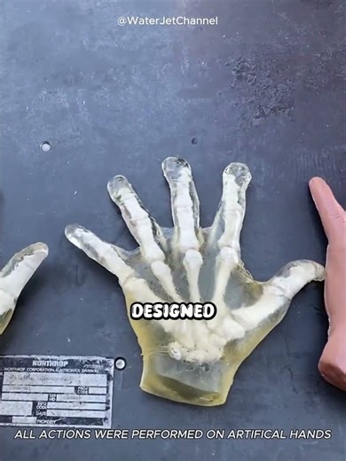 Abrasive Water Jet Cutting Vs Dummy Hand 😰