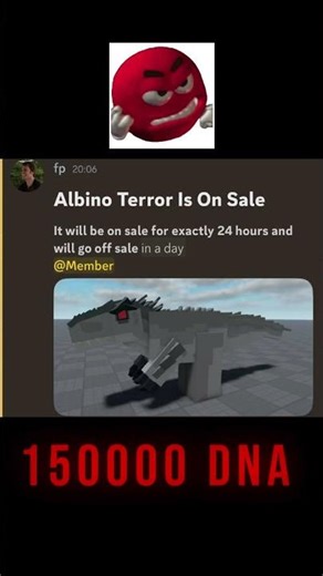 Albino terror is out in primal Jurassic #roblox #jurassicworld #dinosaur #shorts #viral