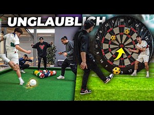 EXTREME FUßBALL BOWLING & DART CHALLENGE!