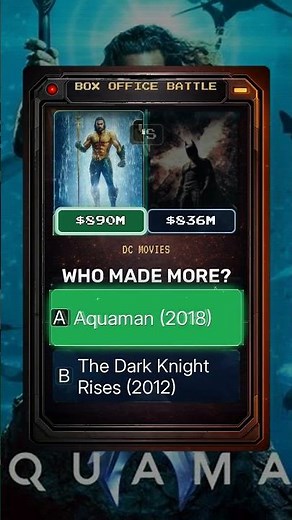 Box Office Battle: DC Movies | Quizzy Trivia - Vol. 1