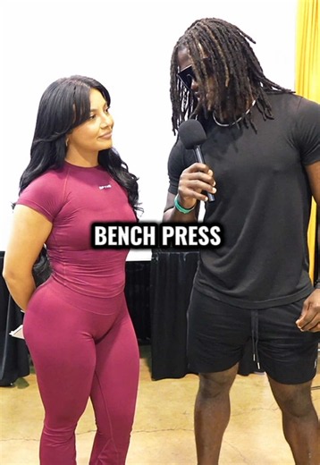 How much does your Man have to Bench Press #gym #fyp #publicinterview | world record bench press