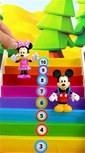 Count Backwards 10 to 1 With Mickey Mouse Toys #shorts #kidssong ##learning #mickeymouse