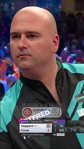 UNBELIEVABLE 128 Checkout! Rob Cross Stuns Noppert 🎯🔥 #darts #pdc #shorts