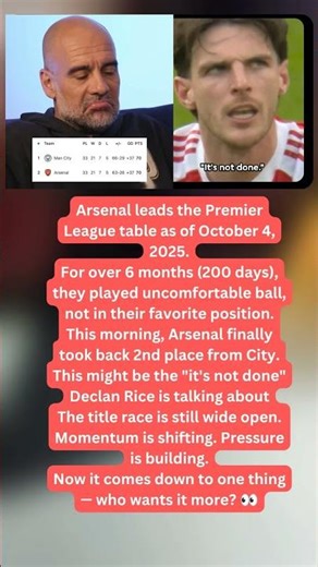#Arsenal #DeclanRice #ManchesterCity#PremierLeague #TitleRace #AFC #MCFC#EPL #Football#FootballNews