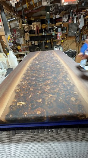 Final Coat Application of Table Top Epoxy