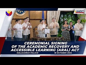 Ceremonial Signing of the Academic Recovery and Accessible Learning (ARAL) Program Act