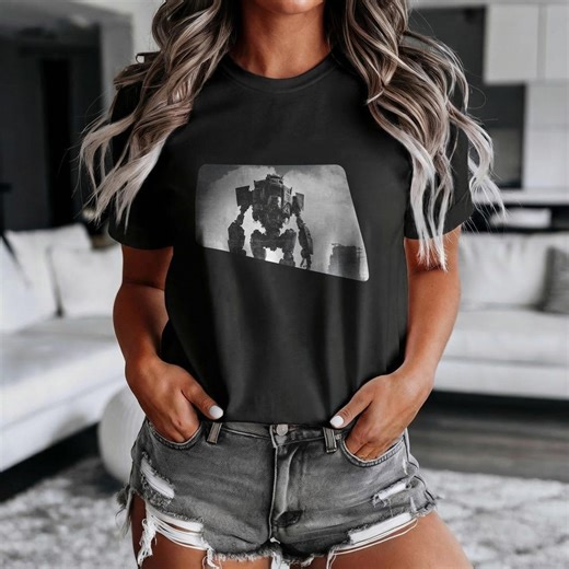 Retro Robot Sci-fi Graphic Tee, Distressed Mecha Art T-shirt, Gamer Apparel - Etsy