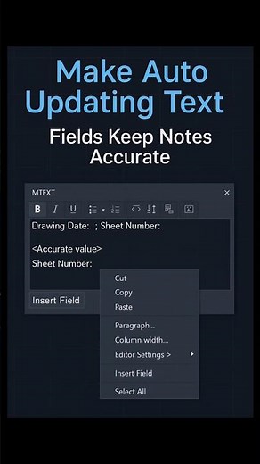 Smart Text in AutoCAD Saves Hours of Revisions #AutoCAD #MTEXT #TimeSaver