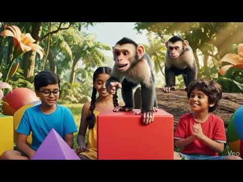 Jungle Math Adventures: Learning Shapes with Monkey Friends! 🐒📐
