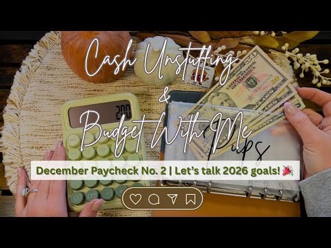 Cash Unstuffing & Budget With Me | Week No. 2 of December | How to Save Money | My Weekly Budget