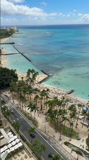 The Ultimate Hawaii Vibe ☀️ Aerial POV of Waikiki Beach #shorts