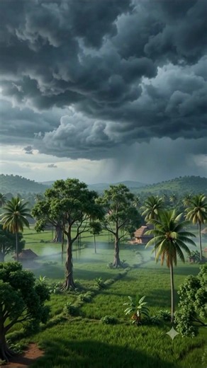 3D Nature Storm Animation | Lightning, Clouds & Wind Cinematic Shorts 🌩️🍃#shorts #nature #animation