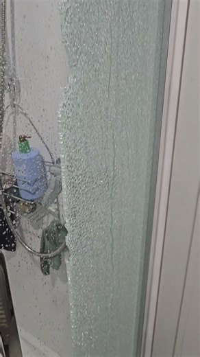 exploded shower that was incorrectly installed.