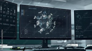 Studying the coronavirus infection for treatment medicine creation. Examining the deep structure of the infection for medicine study. Inspecting the infection makeup for scientific medicine study.