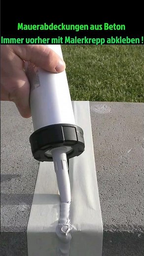Beton Mauerabdeckung Silikonfuge ziehen. 🙄 #lifehack #howto #silikon #beton