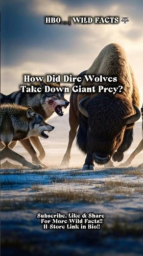How Did Dire Wolves Take Down Giant Prey? #facts #animals #direwolf