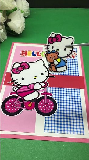 Hello Kitty Birthday Card 🎀 | Easy & Cute Handmade Card Idea