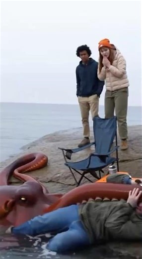 Giant Octopus Yanks Fisher Into the Sea 😱