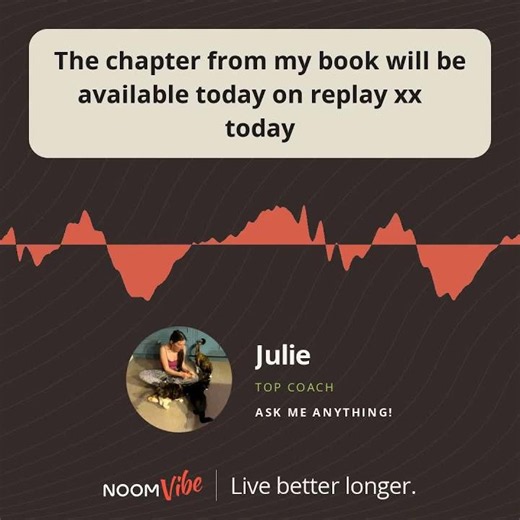 The chapter from my book will be available today on replay xx 😘 today