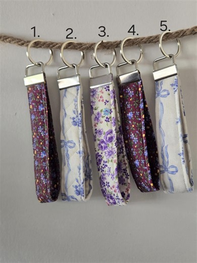 Cotton Wristlet Keychain – Handmade Fabric Key Fob Accessory - Etsy