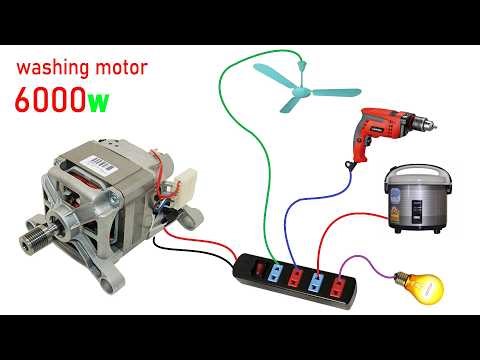 I turn washing machine motor into a powerful 220v generator! You'll SHOCKED
