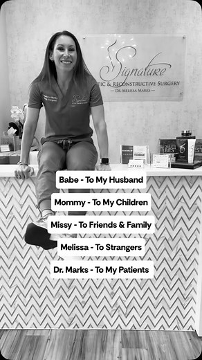 Dr. Melissa Marks, DO, FACOS on Instagram: "Missy, Melissa, Babe, Dr., Mom—different names, same incredible woman! 💪✨ Dr. Melissa Marks wears many hats, and each name reflects a piece of her journey. From leading with expertise as ‘Dr.’ to nurturing as ‘Mom,’ or being the fun-loving ‘Missy’ and cherished ‘Babe,’ these names show the beautiful layers of her life. Celebrate all the roles you play—what names do you go by? 💖 #DrMelissaMarks #Life #name #mom #doctor #wife #friend #real #steelecreek
