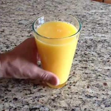 Instant orange juice squeezed in seconds