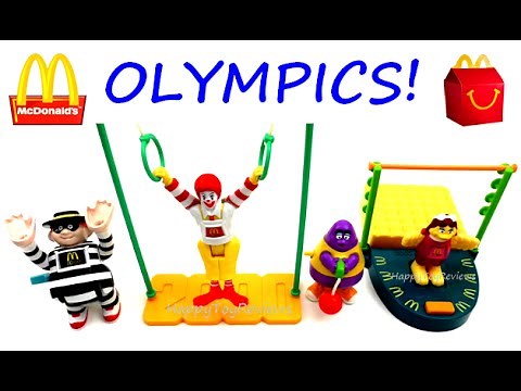 McDONALD'S OLYMPIC GAMES HAPPY MEAL TOYS SET OF 4 2000 SYDNEY + 2016 RIO OLYMPICS SNEAK PEAK REVIEW