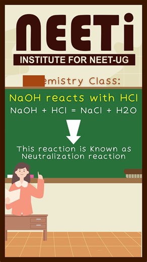 reaction of naoh with hcl. #neutralization #acid #base #shorts #neet #neetaspirant #neetstrategy #yt