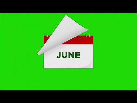 Calendar days and months pack Green Screen | 2D Animation | Green Screen | Free Download