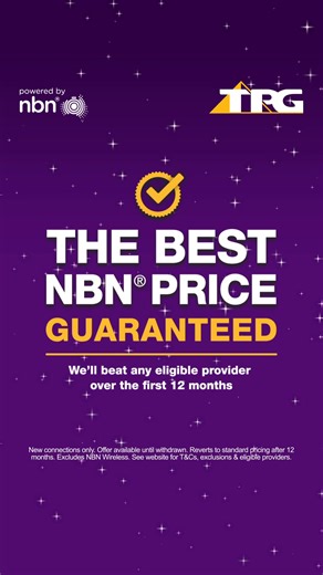 TPG will beat any nbn price from any eligible provider over the first 12 months!  Great range of speeds at unbeatable value – guaranteed ⚡ Awesome for gaming & streaming Head to the website for more! New connections only. Offer available until withdrawn. Reverts to standard pricing after 12 months. Excludes NBN Wireless. See website for T&Cs, exclusions & eligible providers. | TPG | Facebook