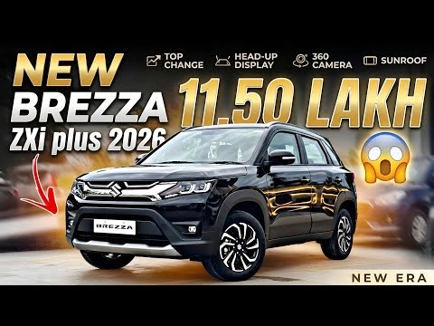 Updated maruti Brezza Zxi Plus 2026🔥Brezza Top Model Black | Brezza On Road price Features mileage ✅