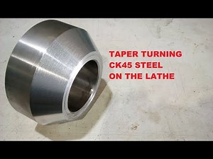 Taper turning steel on the Metal Lathe Machine