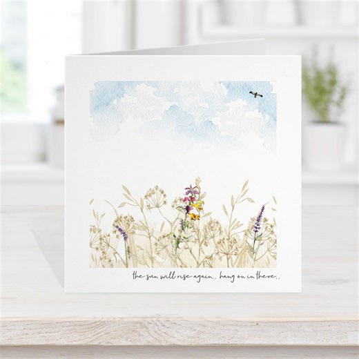 Watercolor Wildflower Sympathy Card: Bereavement Condolences - Etsy Canada