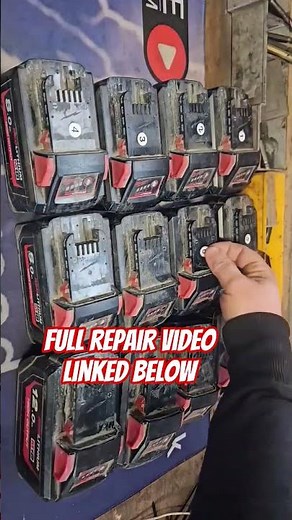 Milwaukee M18 Battery Repair 12 faulty batteries #powertoolrepair #asmr #diy