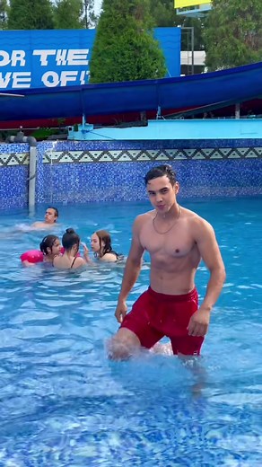 Swimming Fun at an Outdoor Pool Party