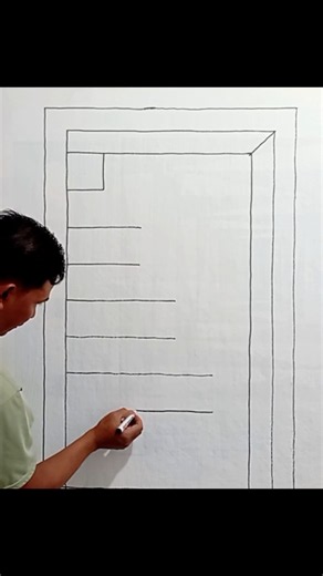 3D wall painting, Drawing line art #art #cattembok3d #3dwallpainting #muralproject