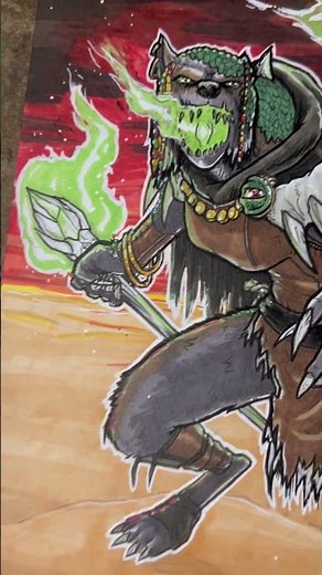 Epic Character Design of Witherfang a Werewolf Shaman #HowtoDraw #HowtoColor #2HRGrind
