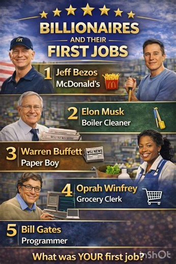 Billionaires and Their First Jobs