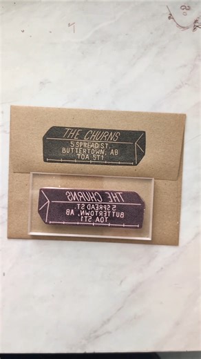 Smooth Buttery Carving today of this return address stamp 🧈