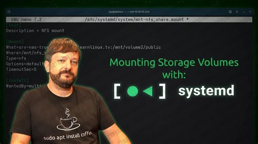 2025.06.18 【Learn Linux TV】如何使用systemd自动挂载存储卷