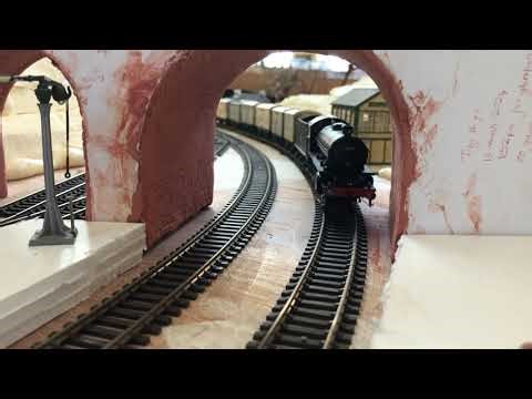 An early Fish Van train on Glengunn OO gauge Model Railway