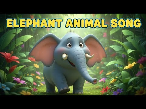 Elephant Animal Song 🐘 | Ellie the Elephant’s Happy March | Kids Jungle Song | ‪@TheGiggleRhymes‬