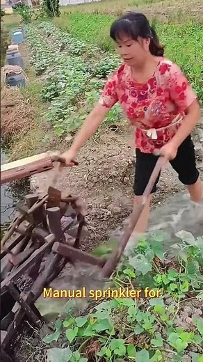 Manual sprinkler for irrigation of rice fields