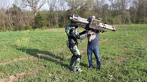 An engineer recreated the rocket launcher with rotating barrels from the Halo game