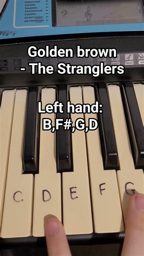 Golden Brown- The Stranglers low budget tutorial #piano #lesson