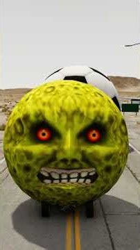 GIANT SOCCER BALL VS MONSTER BALL ROAD RACE! ⚽🟤😱