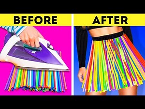 DIY RECYCLING PROJECTS || COLORFUL STRAW, PLASTIC AND CLOTHES HACKS