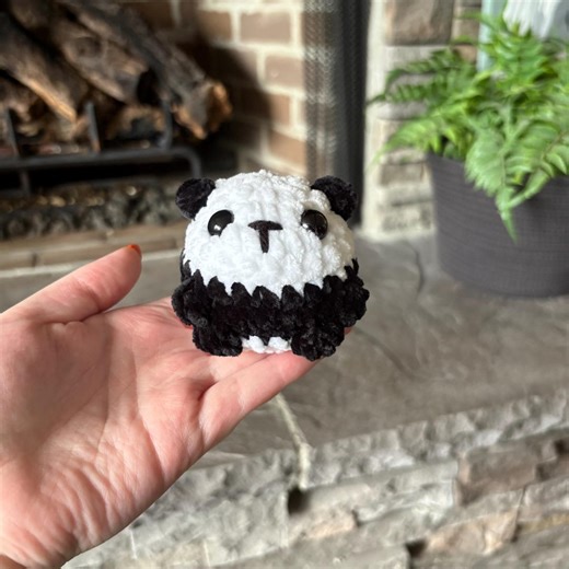Tiny Panda Crochet Plushie Stuffed Animal Plush Handmade Toy Small Gift Stocking Stuffer Baby Present Kids Stuffie Soft Decor - Etsy